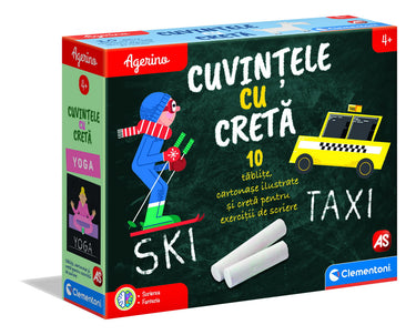 Joc educativ Cuvințele cu Cretă în Limba Romana, Agerino Clementoni, +4 ani